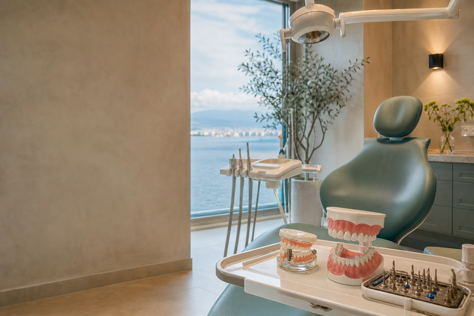 Sala s pogledom na Kvarner, stolica i modeli zuba